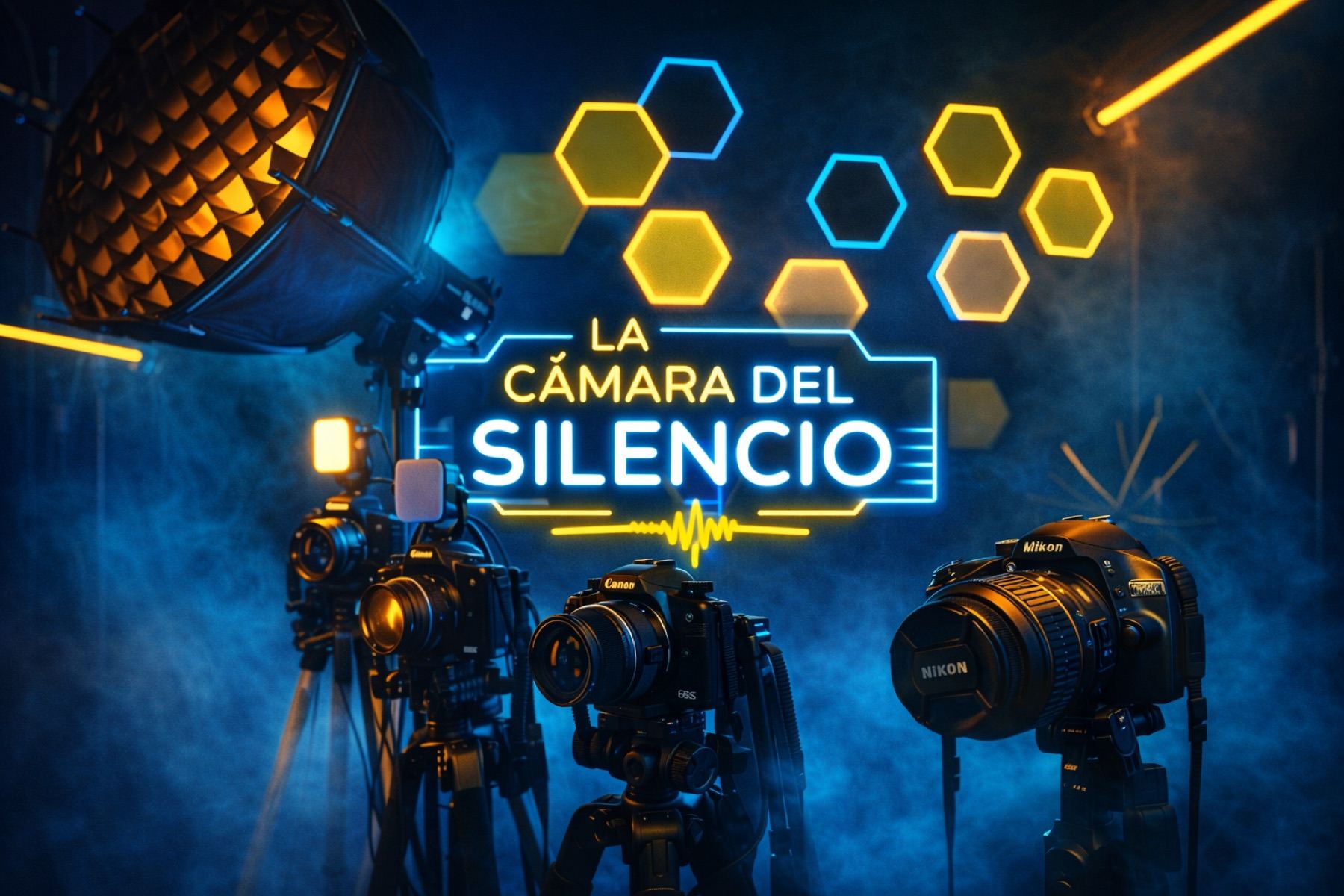 Equipo, cámaras y logo de La Cámara del Silencio